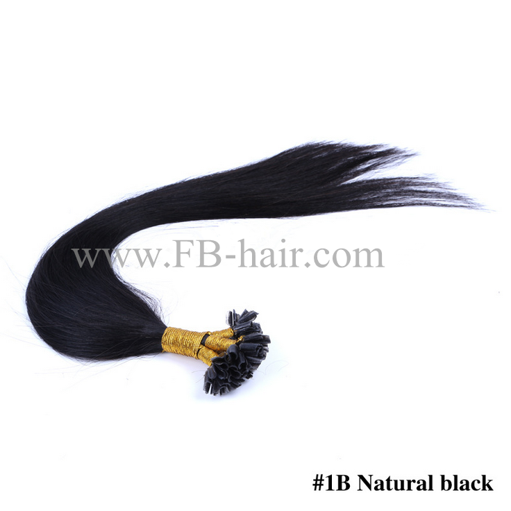 Nail tip Hair Extensions Off Black #1b Double Drawn Best Selling Hair Extensions