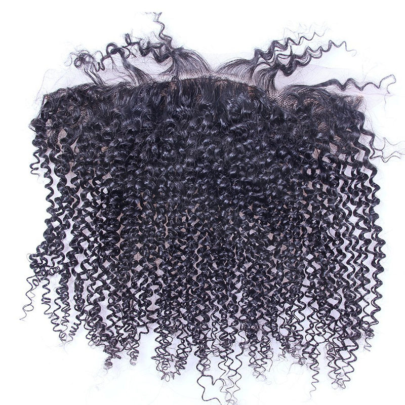 Kinky Curl Hair 13X4 Silk Base Lace Closure