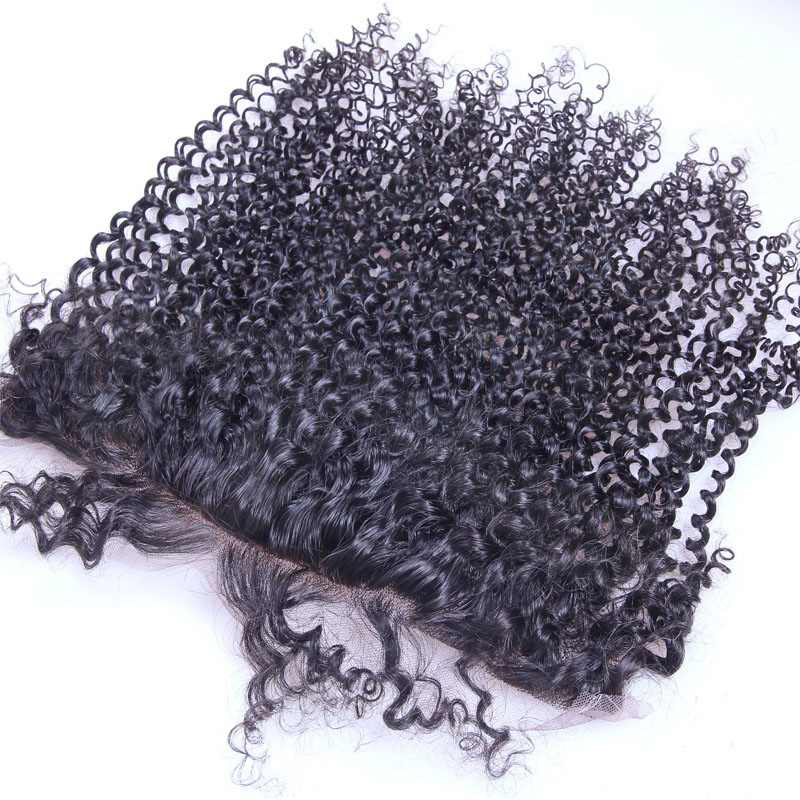 Kinky Curl Hair 13X4 Silk Base Lace Closure