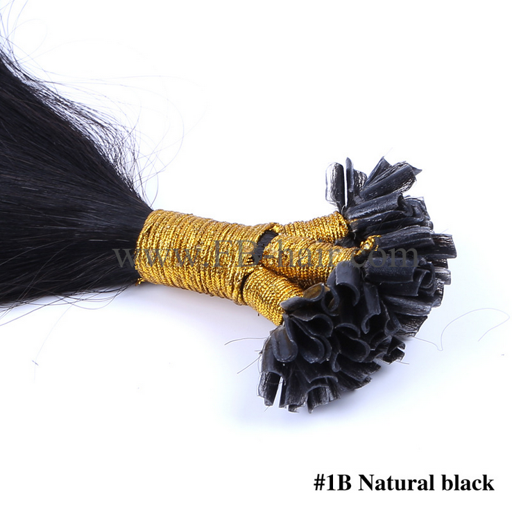 Nail tip Hair Extensions Off Black #1b Double Drawn Best Selling Hair Extensions