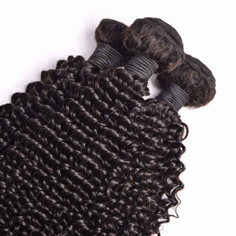 Kinky Curly Human Hair Weave Unprocessed Brazilian  Virgin Hair