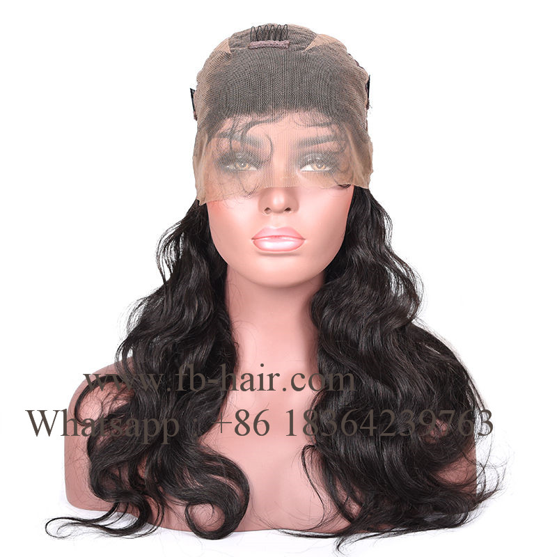 Full Lace Human Hair Wig with Baby Hair Free Part Natural Color