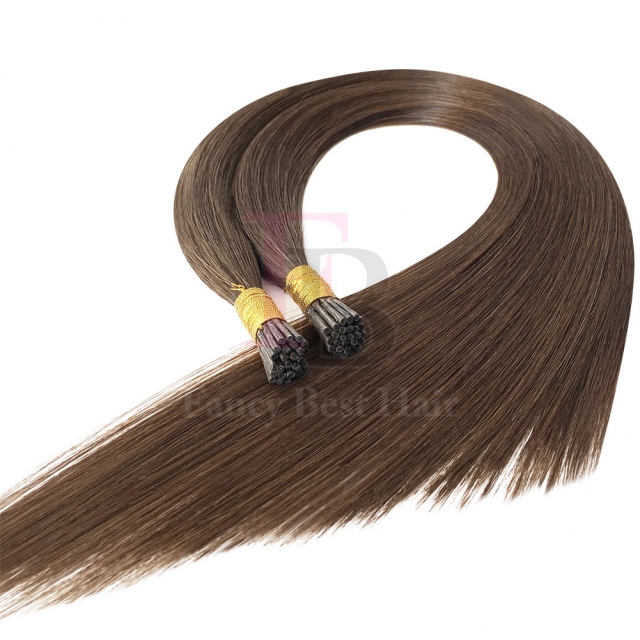 #6 Chestnut Brown Stick tip Hair
