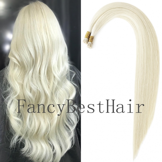 #60 FancyBestHair Platinum Blonde Stick tip Hair