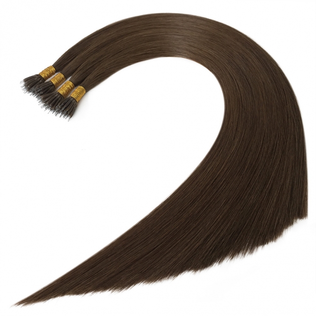 #6 Chestnut Brown Nano Ring Hair