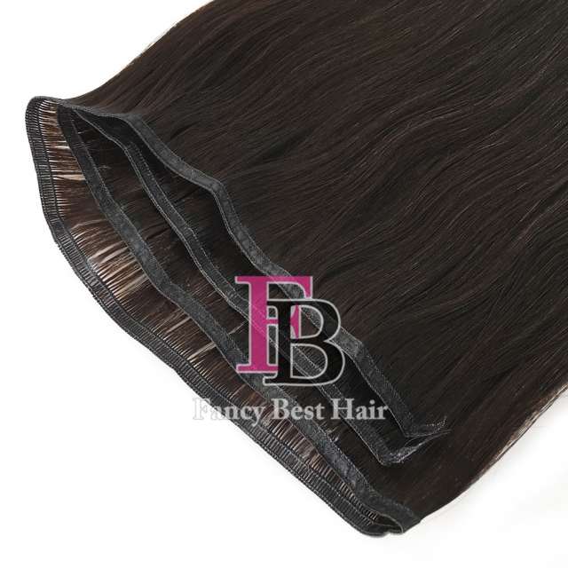 #2 Darkest Brown Flat Weft Hair Extensions