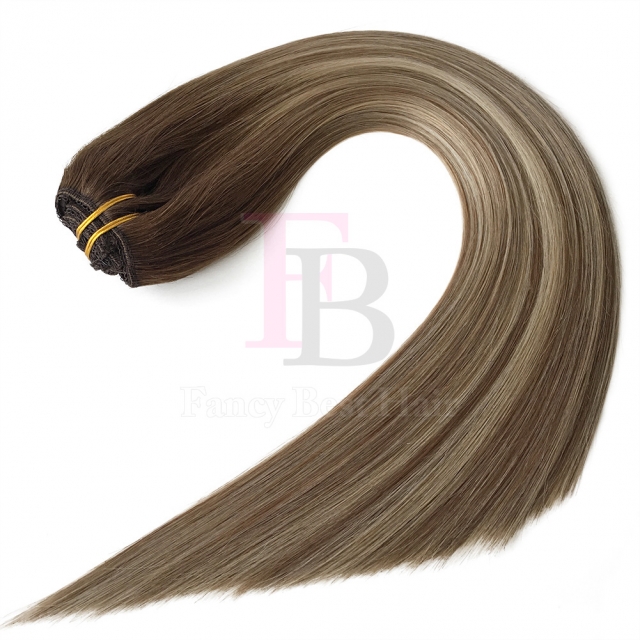 #T4-8/60 Rooted Balayage Clip Hair Extensions