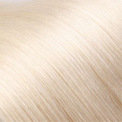 #60 Platinum Blonde  Flat Weft Hair Extensions