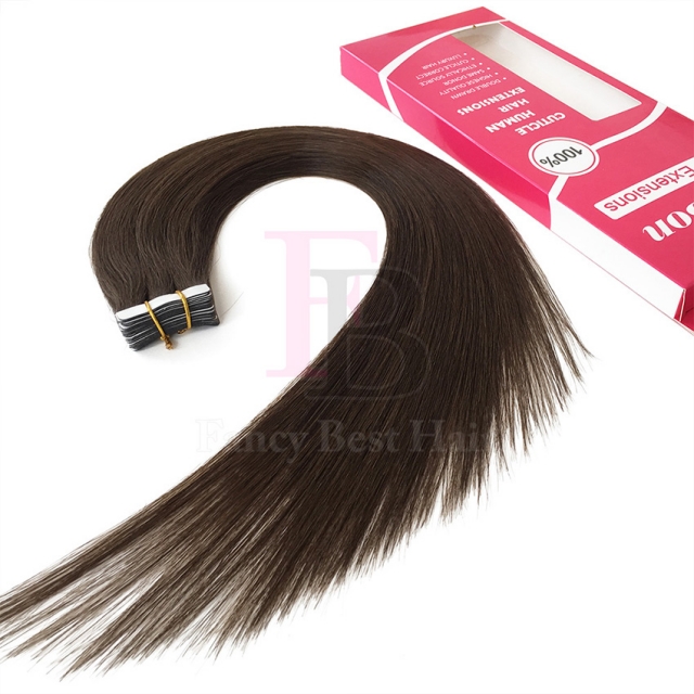 #4 Chocolate Brown  tape extensions 