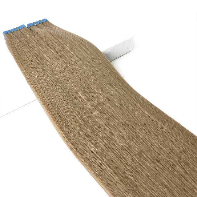 #20 Light Ash Blonde tape in hair extension 