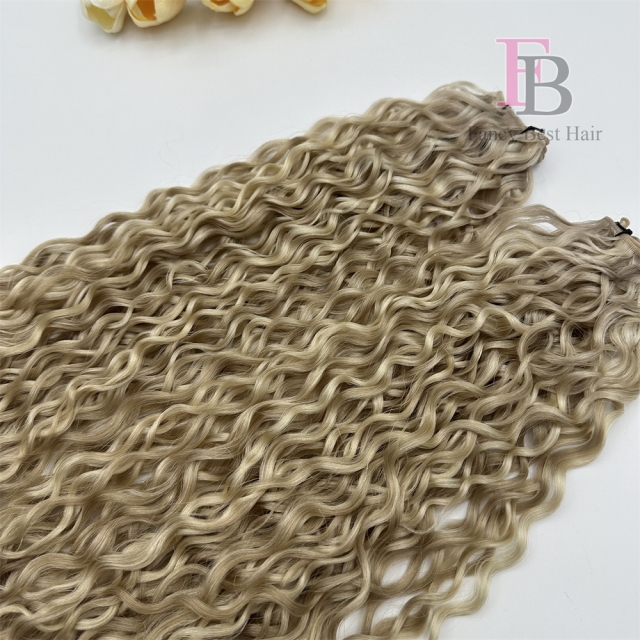 Curly --- #P18/60 Hand Tied Weft