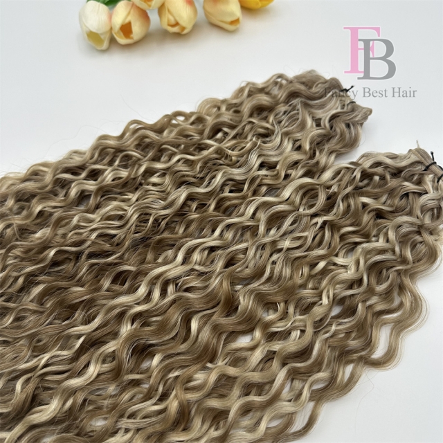 Curly --- #P8/60 Hand Tied Weft