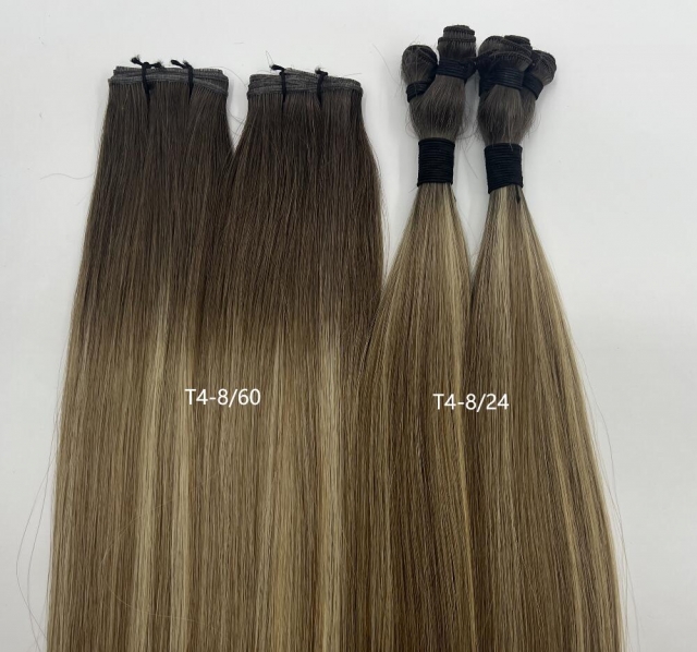 #T4-8/24 Rooted Balayage Hand Tied Weft