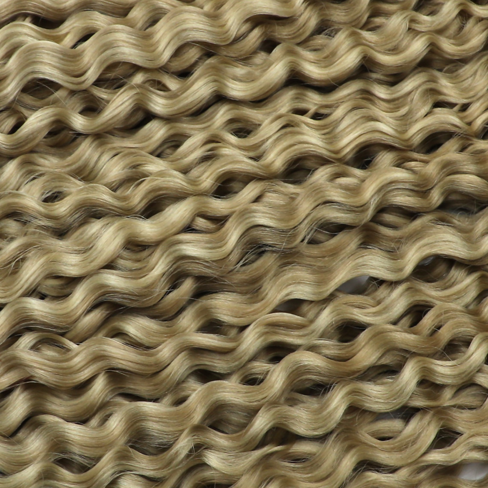 Curly --- #T4-18/60 Hand Tied Weft