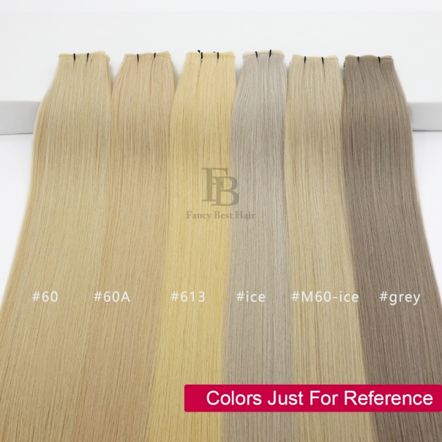 # Ice Blonde Flat Weft Hair Extensions
